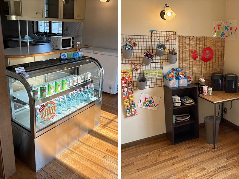 駄菓子とコーヒーカウンター
